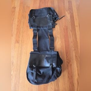 Kemi Moto Black Light Canvas Saddle Bag